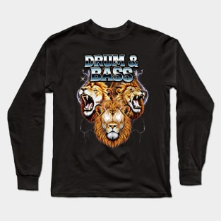 DRUM AND BASS  - Lightning Eye Lion Long Sleeve T-Shirt